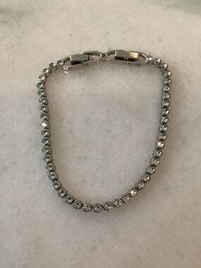 Swarovski Silver Crystal Tennis Bracelet, Brand New